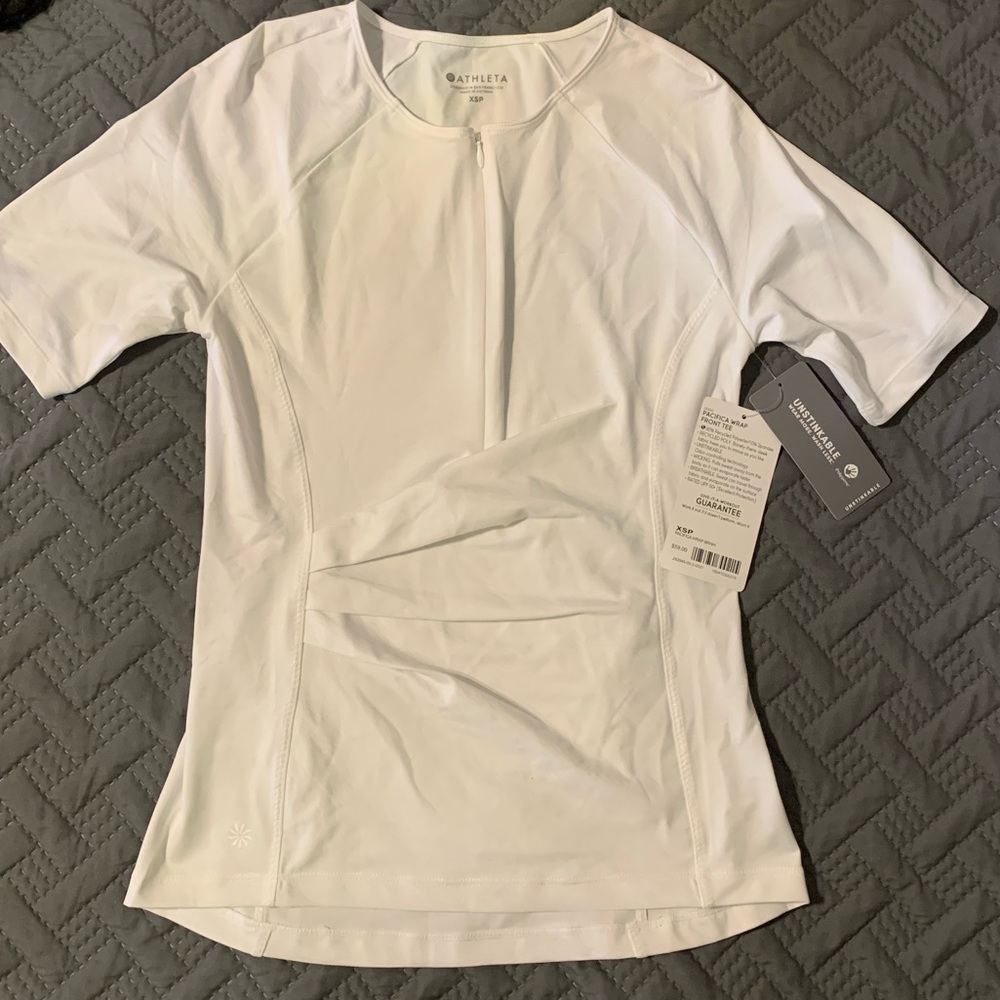 NWT Athleta Pacifica Wrap Front Tee - XSP